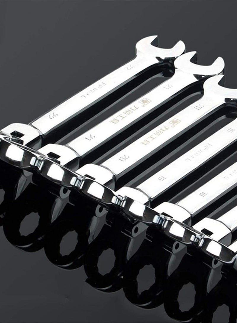 GGOOT Hardware Tool Ratcheting Box Combination Wrenches Ratchet head 72T Steel for Car Repair Ring Spanner one Set of Key Hand Tools (Color : 12pcs 8 19) - Image 5