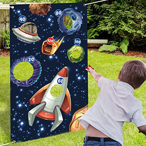 PAKBOOM Outer Space Toss Games Banner Backdrop Indoor or Outdoor Galaxy Theme Birthday Party Decorations Supplies for Adults Family - Image 1