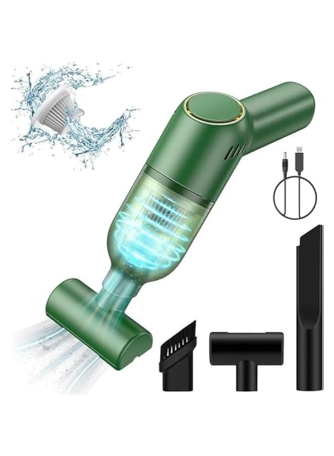 HOOKOR Handheld Vacuum Cordless,Portable Car Vacuum Cleaner,Mini Rechargeable Hand Vacuum Cleaner, Power Suction with Bag,Wet Dry Vacuum for Car/Home/Office/Pet Hair/Computer/Carpet 120w - Image 1