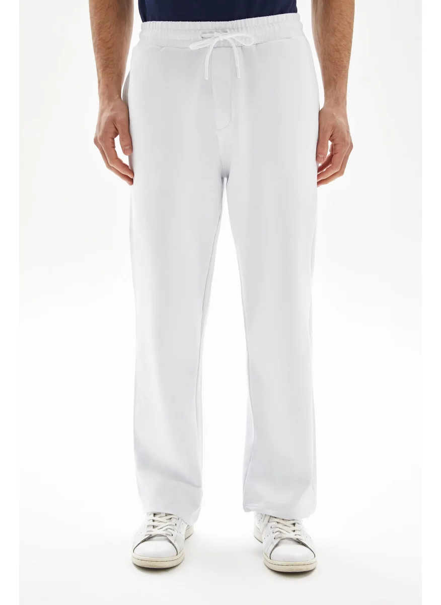 Wecre8 White Straight Sweatpants By WECRE8