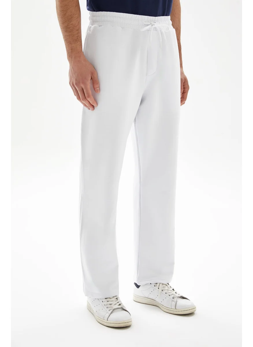 Wecre8 White Straight Sweatpants By WECRE8