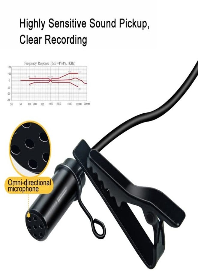 ELFOG® Compatiable for GoPro TRS 1.5M Lavalier Lapel Microphone (Compatible with HERO11-5, Black) Action Camera Accessories - Image 4