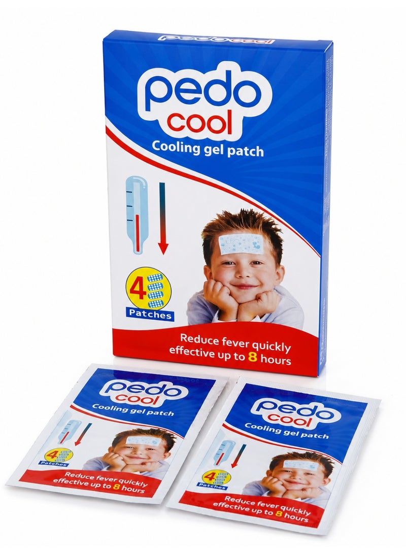 بيدو كمادات جل خافضة للحرارة للأطفال من بيدو كول (pedo cool) - لتخفيف سريع للحمى ممتد حتى 8 ساعات - عبوة من 4 قطع - Image 5