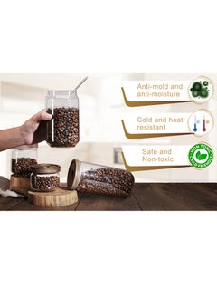 General 3 PCS Airtight Glass Storage Jar Borosilicate Glass Kitchen Canisters Glass Canister for Kitchen Pantry Organization Ideal for Coffee Nuts Cookie (800ml)  - Image 4