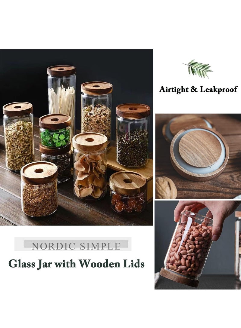 general 3 PCS Airtight Glass Storage Jar Borosilicate Glass Kitchen Canisters Glass Canister for Kitchen Pantry Organization Ideal for Coffee Nuts Cookie (800ml) - Image 5