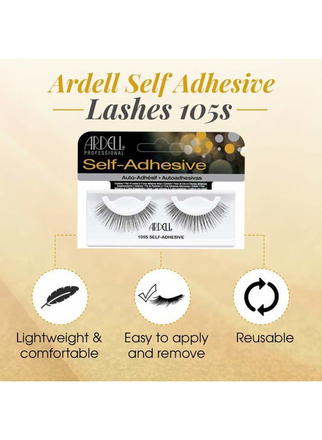 ARDELL False Eyelashes Self-Adhesive 105S, Faux Mink Lashes Natural Look Strip Lash, Eye Makeup, Reusable, 4 Pack - Image 3