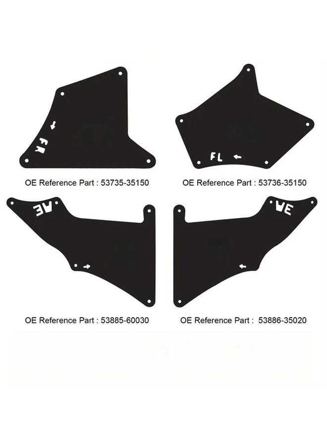 Toyota FJ Cruiser 2007 2014 Front Fender Splash Guard Mud Flap Set 4pcs - Image 4