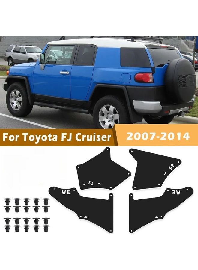 Toyota FJ Cruiser 2007 2014 Front Fender Splash Guard Mud Flap Set 4pcs - Image 2
