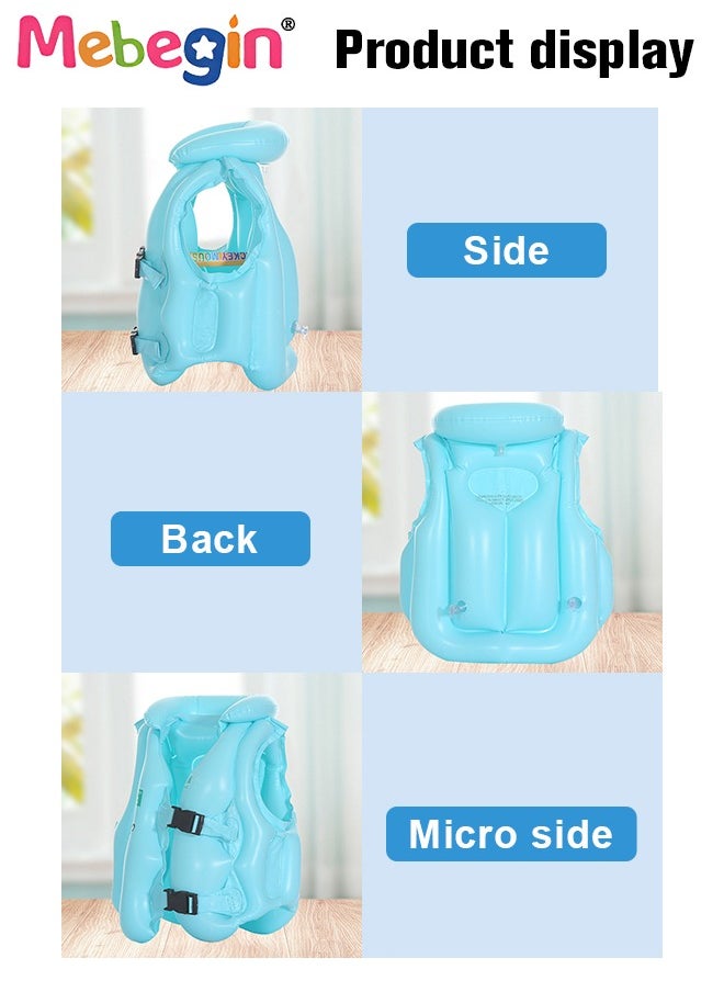 MEBEGIN - 3Pcs Different Size Swim Vests Set for Kids, Floatation Vest with Adjustable Buckles, Buoyancy Swimming Aid Float Jackets for Learning Swiming, Perfect for Pool, Swim Lesson, Beach and Water Party - Image 1