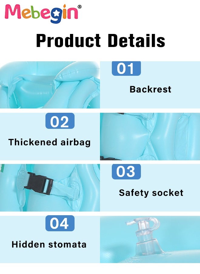 MEBEGIN - 3Pcs Different Size Swim Vests Set for Kids, Floatation Vest with Adjustable Buckles, Buoyancy Swimming Aid Float Jackets for Learning Swiming, Perfect for Pool, Swim Lesson, Beach and Water Party - Image 1