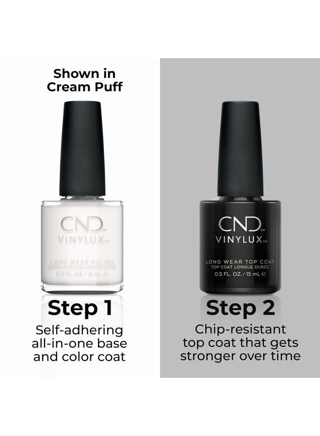 CND Vinylux Longwear Nail Polish, Gel-like Shine & Chip Resistant Color, Cream Puff, 0.5 Fl Oz - Image 4