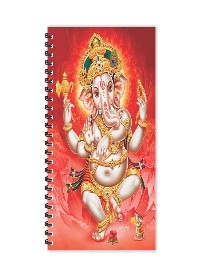 ESCAPER Red Lord Ganesha Diary | Ruled - A5 Size - 8.5 x 5.5 inches Diary | Devotional Diary | God Diary | Religious Diary | Diary for Office | Diary for Gift - Image 1