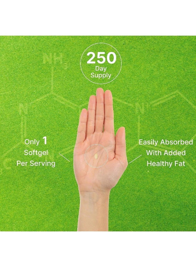 DEAL SUPPLEMENT فيتامين د3 10,000 وحدة دولية + ك2 Mk7 200 ميكروغرام، مدعوم بزيت جوز الهند البكر، 250 كبسولة لينة، فيتامين د وك بقوة مضاعفة، يعزز صحة القلب والعظام والأسنان - سهل البلع جداً - Image 5