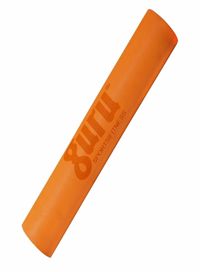 GURU Eva Yoga Mat For Men & Women, Anti Slip Mat for Gym Workout (Orange, 6mm) - Image 1