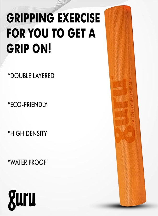GURU Eva Yoga Mat For Men & Women, Anti Slip Mat for Gym Workout (Orange, 6mm) - Image 3