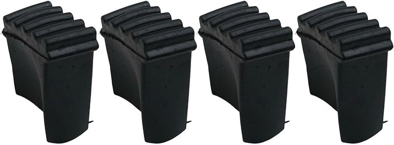 4 Pcs Black Rubber Ladder Foot Pads Non Slip Replacement For Folding Telescopic Herringbone Ladders - Image 3