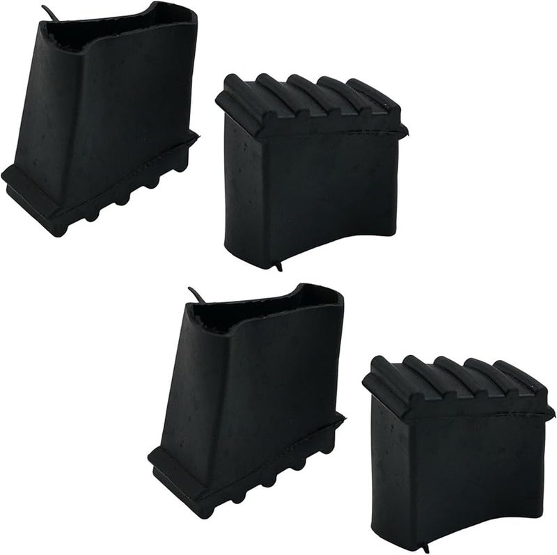 4 Pcs Black Rubber Ladder Foot Pads Non Slip Replacement For Folding Telescopic Herringbone Ladders - Image 4