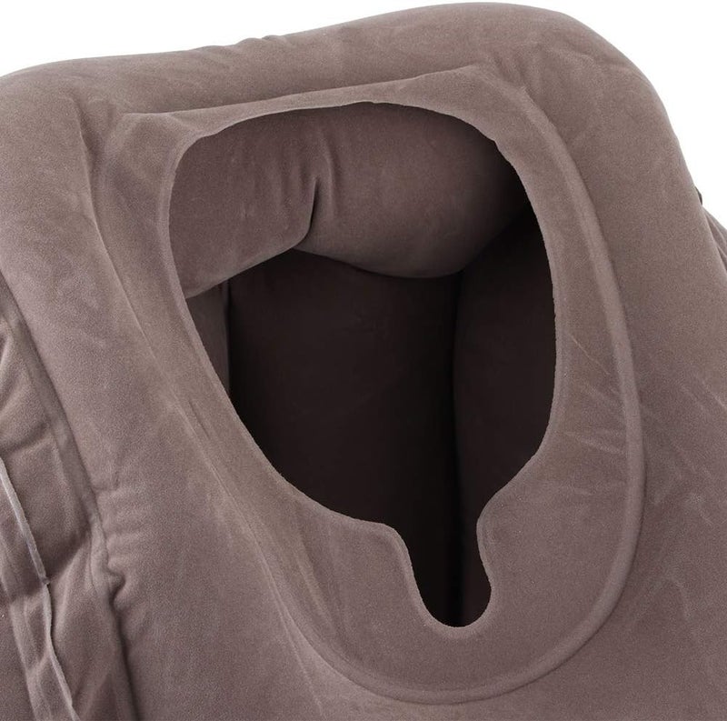 Portable Folding Inflatable Travel Ow for Home, Plane, Office Nap - G Rest Ow for K and Lumbar Port. for Plane Travel, Office Rest, and Nap on The Go! (Gray) - Image 2