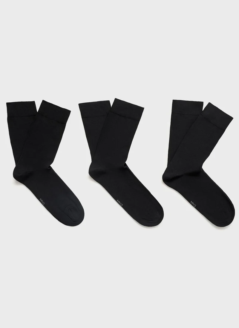 Mango Man 3 Pack Cotton Socks