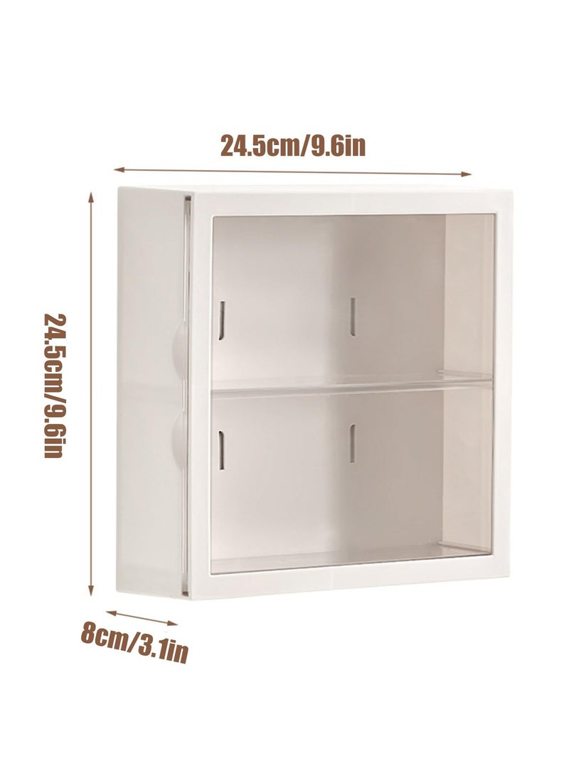 KASTWAVE Clear Display Case for Figures, Adjustable Display Wall-Mounted Doll Storage Box, Dust and Moisture Proof Display Box, Suitable for Figures Collectibles Toys (White) - Image 3