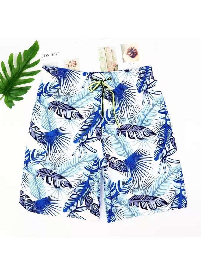 Generic Shorts Men's Sports Casual Five-point Large Pants Fashionable Summer Seven-point Loose Ins Beach Trunks Swimming Trunks-Color:2233 Print: Yellow-Size:XXL - Image 4