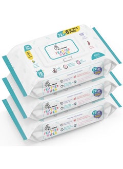 R for Rabbit Feather Aqua Baby Wipes Combo Pack Of 234 Units | Pure Water Wet Wipes For Babies With Lid (Combo Of 3 Packs)  - Image 1