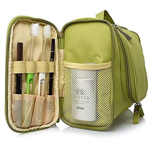 Gnanex Travel Two Side Pocket Toiletry Bag Extra Large Makeup Cosmetic Bag Travel Kit Pack with Hook Multicolor - Image 3