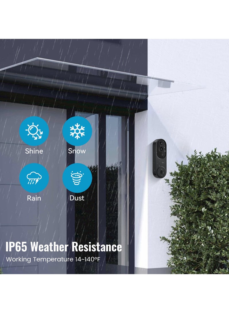 الروهيت جرس باب ذكي واي فاي، جرس باب ذكي مع نظام اتصال داخلي لاسلكي عالي الدقة بقابلية إعادة الشحن (مع وحدة داخلية) - Image 5