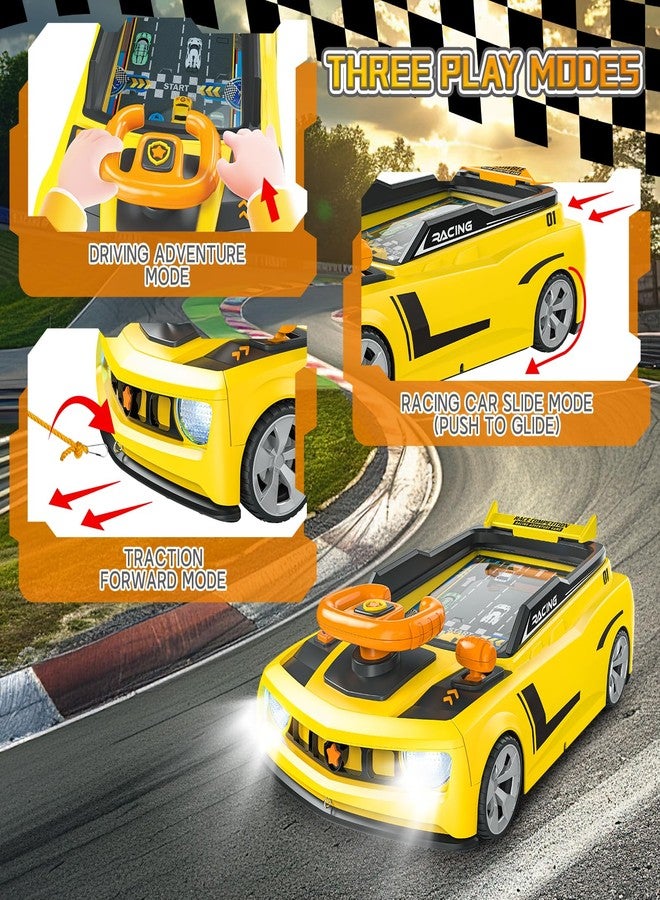deAO لعبة عجلة قيادة سيارة مغامرة سباق deAO مع موسيقى وضوء، لعبة سباق قيادة محاكاة للأطفال، هدية تعليمية لعيد الميلاد للصبيان والبنات في سن 3 4 5 6 7 8 - Image 3