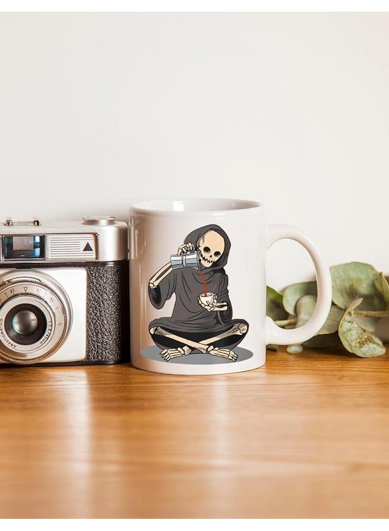 كوب سيراميك مطبوع - كوب قهوة متين، مثالي للمنزل والمكتب والهدايا - مصنوع من السيراميك عالي الجودة - تصميم مطبوع أنيق - سهل التنظيف - للمشروبات الساخنة والباردة - SC4427XI - Image 2