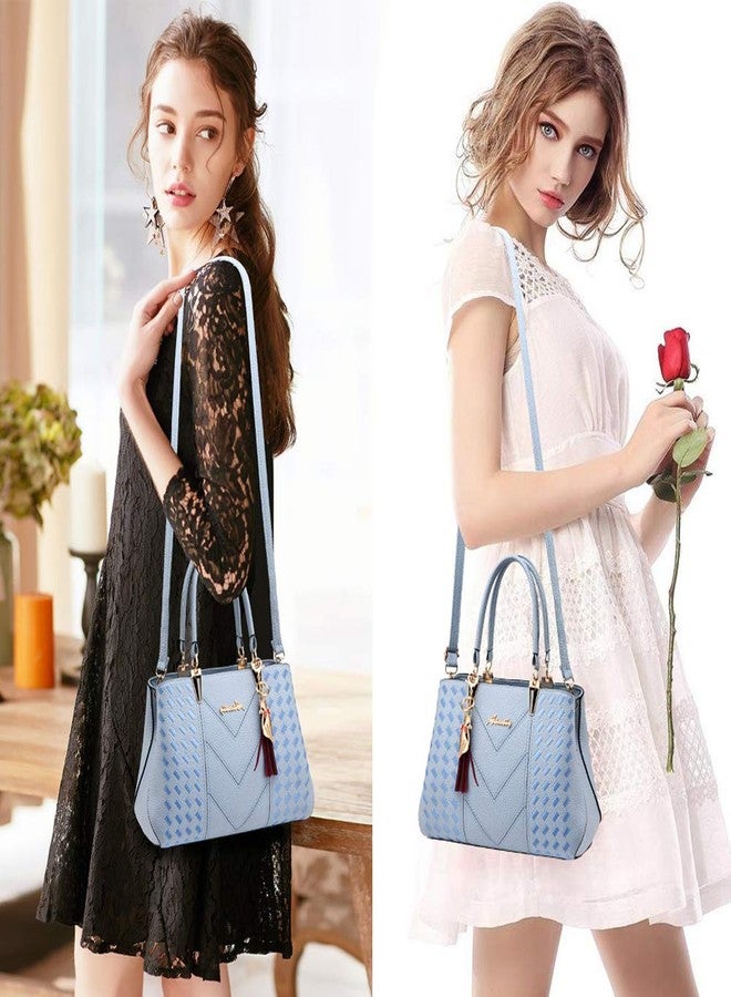 ALARION Womens Purses and Handbags Shoulder Bag Ladies Designer Satchel Messenger Tote Bag, 1-light Blue, Medium - Image 2