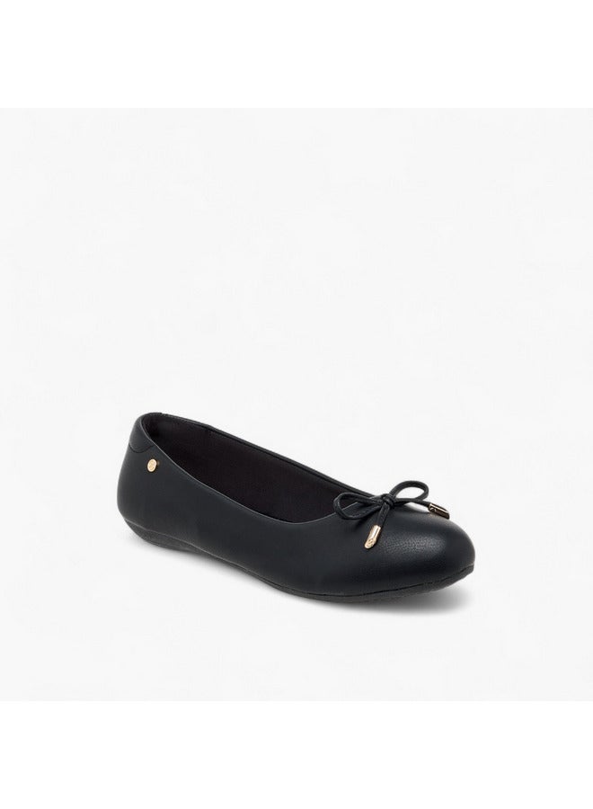 Celeste Women's Bow Detail Slip-On Ballerina Shoes  - Image 2