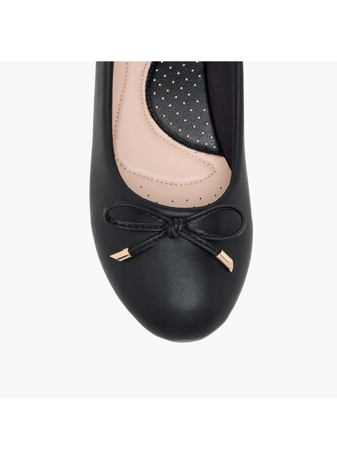 Celeste Women's Bow Detail Slip-On Ballerina Shoes  - Image 4