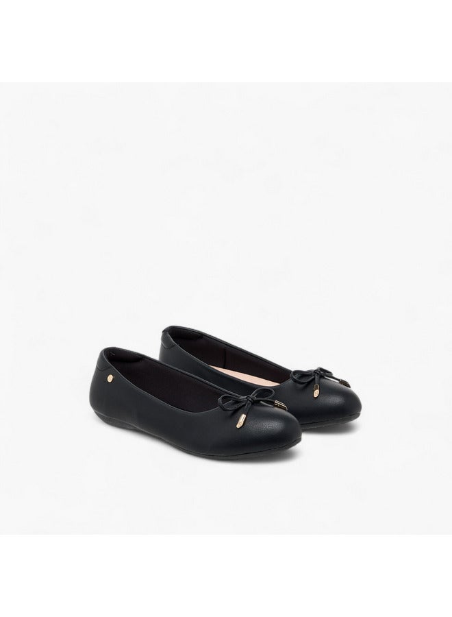 Celeste Women's Bow Detail Slip-On Ballerina Shoes  - Image 1