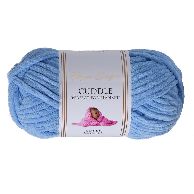 Utopia Crafts Cuddle Super Chunky Chenille Yarn Sky Blue 100g 60m Ball Fluffy Soft  Easy to Use Perfect Chunky Yarn for Crochet  Knitting Machine Washable BeginnerFriendly Wool Alternative