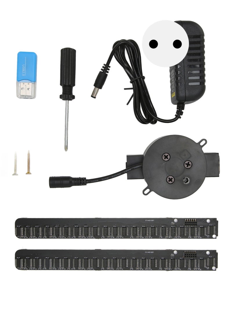 3D Hologram Fan 16.5in 2000x224 WiFi 3D Projector with 224 LED Light Beads for Business Store Advertising 100‑240V EU Plug