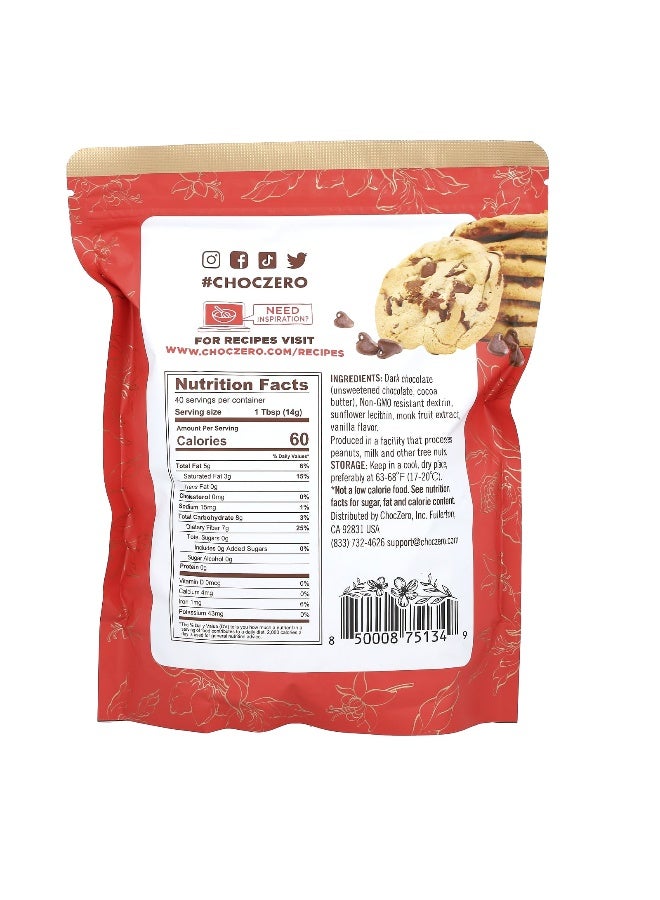 CHOCZERO شوكزيرو، رقائق الخبز، داكن، 20 أونصة (560 جرام) - Image 2