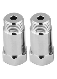 O2 Sensor Spacer 2 Pcs Universal 45 Mm M18*1 5 Check Engine Light Eliminator Adapter O2 Oxygen Sensor Spacer Extender Adapater Isolator For Exhaust Systems Silver