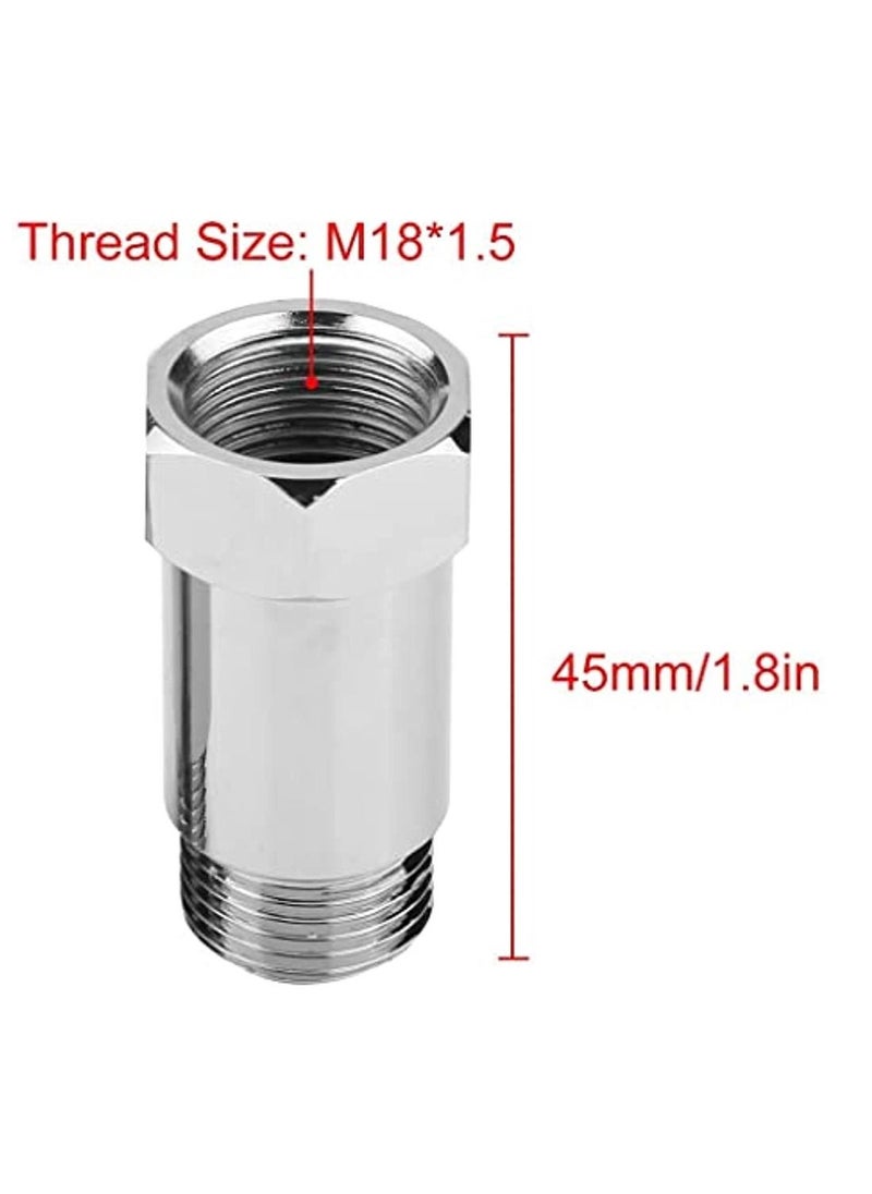 OIMG O2 Sensor Spacer 2 Pcs Universal 45 Mm M18*1 5 Check Engine Light Eliminator Adapter O2 Oxygen Sensor Spacer Extender Adapater Isolator For Exhaust Systems Silver  - Image 5