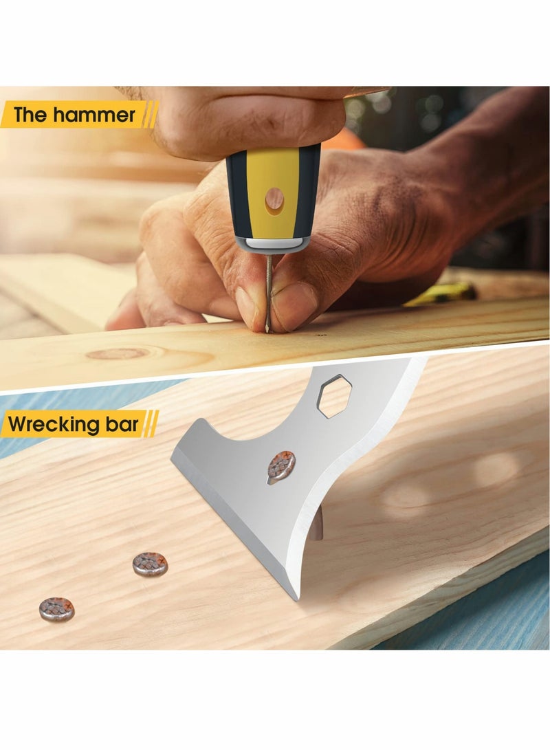 SYOSI Scraper Tool, Stainless Steel 13-in-1 Painters Tool, Professional Multi Paint Stripper Tool Includes Paint Roller, Straight Scraper, Curved Scraper and More - Image 5