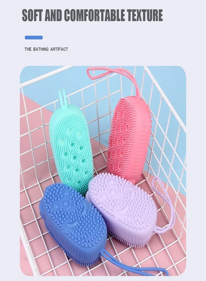 ANG� Silicone Soft Body Cleaning Bath Brush, Bath Bubble Brush (Multi Color) (1 Pcs. Bubble Brush) (Pack of 1) - Image 4