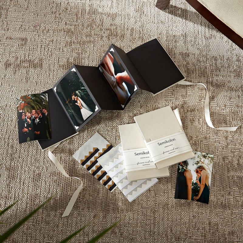Semikolon - Photo Accordion Leporello Classico Wedding Edition, Handmade to Hold and Display up to 14 Photos, Chamois - Image 5