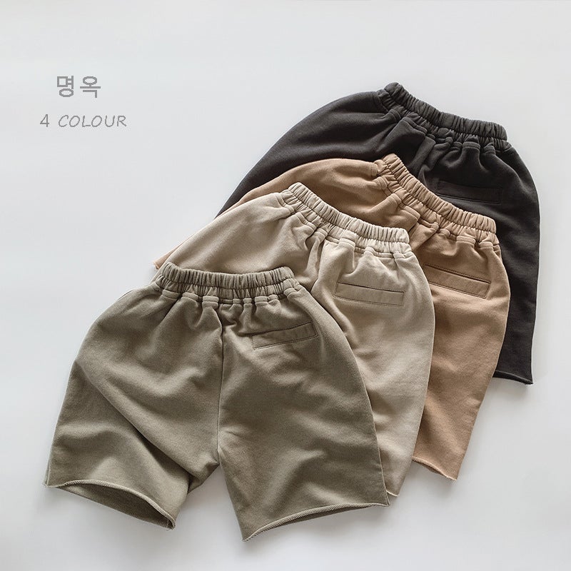 Boys' Shorts Summer Smooth Cotton Sense Sweater Pants Girls' Thin Casual All-match Five-point Pants Baby Korean Children's Wear - Image 3