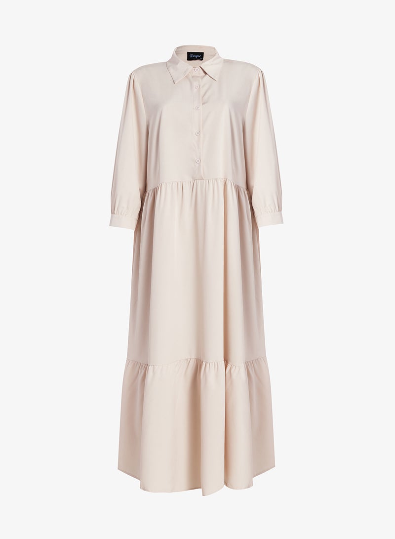 جينجر بلس فستان - بأزرار وطبقات - Image 1