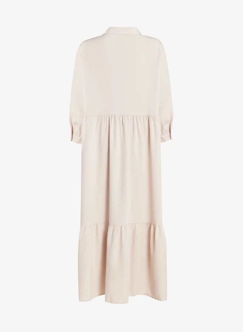 جينجر بلس فستان - بأزرار وطبقات