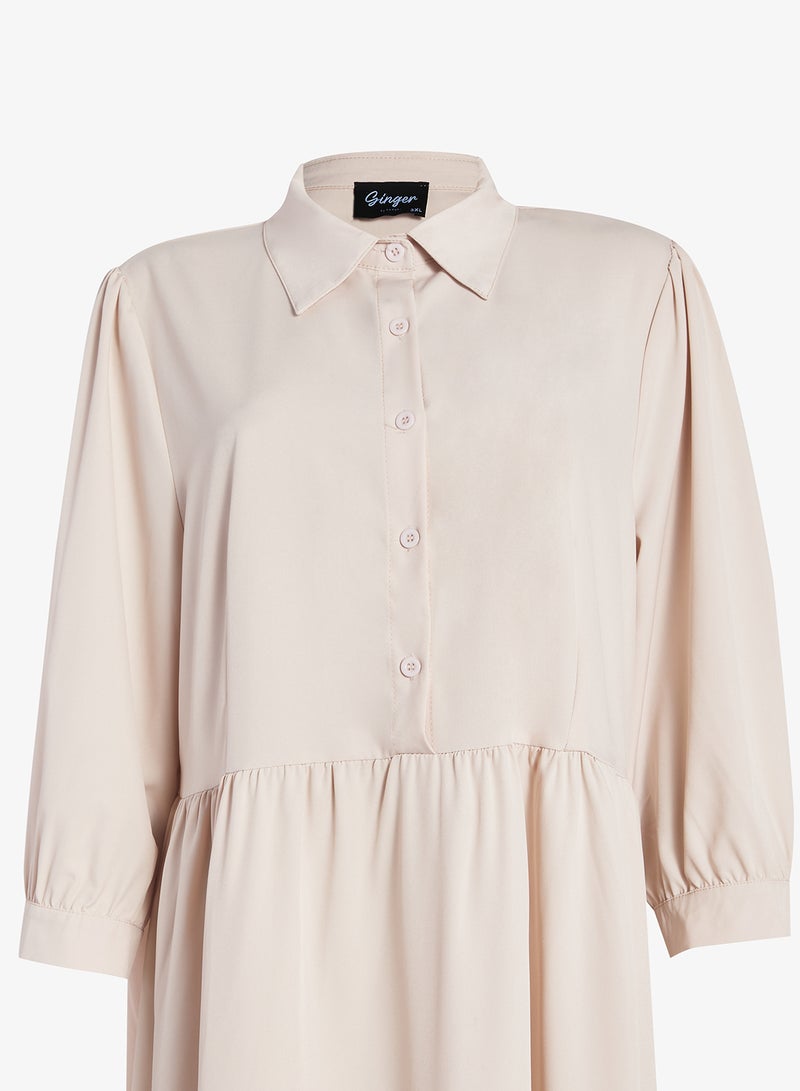 جينجر بلس فستان - بأزرار وطبقات - Image 4