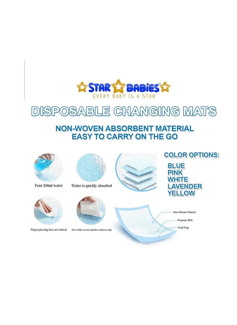 A TO Z A to Z - Disposable Changing Mat size (45cm x 60cm) Large- Premium Quality for Baby Soft Ultra Absorbent Waterproof - Pack of 240-Blue  - Image 3