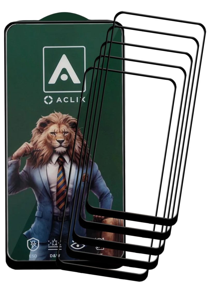 ACLIX 5 Pieces Antistatic ESD Dustproof Premium Quality High Definition Tempered Glass Screen Protector Designed For Oppo A36 - Image 1