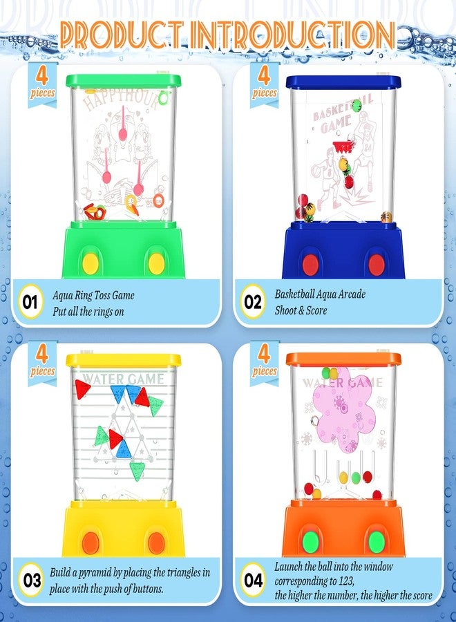 Zhanmai 16Pcs Handheld Water Games Mini Arcade Fish Ring Toss Basketball, Water Ring Toss Handheld Toys for Kids Adults, Retro Games for Beach Toy Party - Image 3