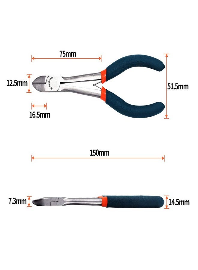 SPEEDWOX Side cutter Long Reach Diagonal Pliers 6 Inch Mini Fine Wire Cutting Plier Nippers High Leverage Reduce Efforts Precision Micro Wire Cutters for Hard to Reach Narrow Spaces - Image 5
